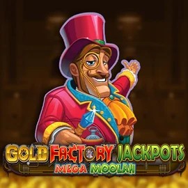 Try Gold Factory Jackpots Mega Moolah slot by Aurum Signature Studios on betmaze.eu – logo image