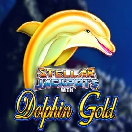 Dolphin Gold with Stellar Jackpots logo by Lightning Box Game at BetMaze Casino